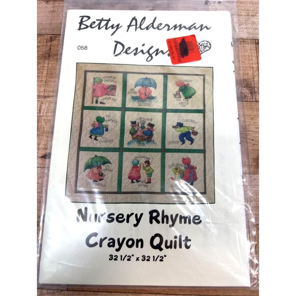Nursery Rhyme Crayon Quilt Pattern 32.5" X 32.5" By Betty Alderman Designs - Picture 2 of 3
